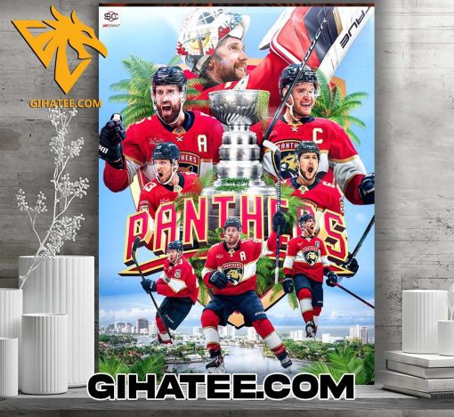 2024 Florida Panthers Stanley Cup Championship Poster Canvas