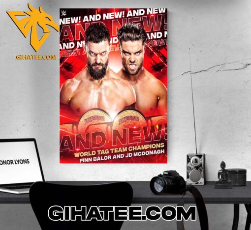 And New World Tag Team Champions 2024 Finn Balor And Jordan Devlin Poster Canvas