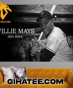 Baseball Hall of Famer Willie Mays died at the age of 93 Poster Canvas