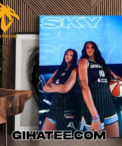 Caitlin Clark And Aliyah Boston Chicago Sky Poster Canvas