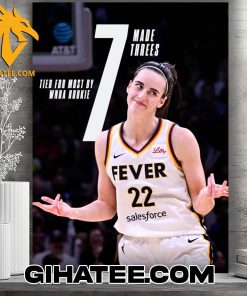 Caitlin Clark Tied For Most By WNBA Rookie 7 Made Threes Poster Canvas