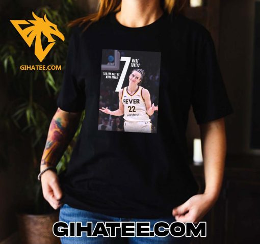 Caitlin Clark Tied For Most By WNBA Rookie 7 Made Threes T-Shirt