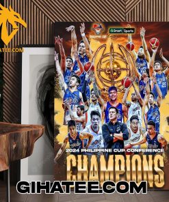 Congrats Meralco Bolts Champs 2024 Philippine Cup Championships Poster Canvas