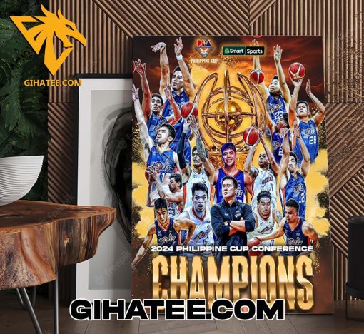 Congrats Meralco Bolts Champs 2024 Philippine Cup Championships Poster Canvas