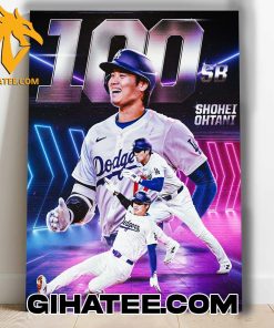 Congrats Shohei Ohtani notches his 100th career stolen base Poster Canvas