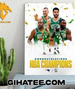 Congratulations Boston Celtics NBA Champions 2024 Poster Canvas With New Design