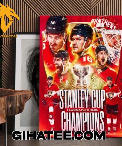 Congratulations Florida Panthers Champs 2024 Stanley Cup Champions Poster Canvas
