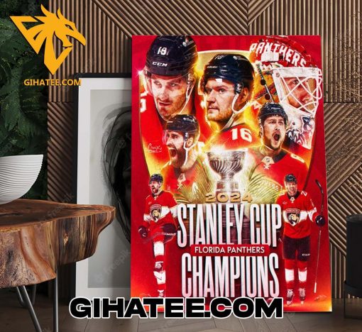 Congratulations Florida Panthers Champs 2024 Stanley Cup Champions Poster Canvas