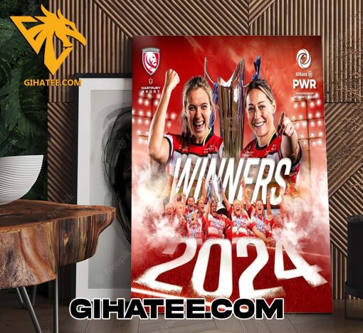 Congratulations Gloucester-Hartpury Back To Back Champions 2024 Poster Canvas