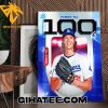 Congratulations Tyler Glasnow 100Ks Los Angeles Dodgers Poster Canvas