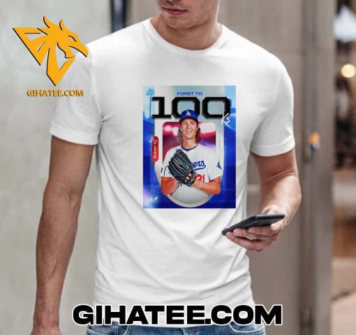 Congratulations Tyler Glasnow 100Ks Los Angeles Dodgers T-Shirt