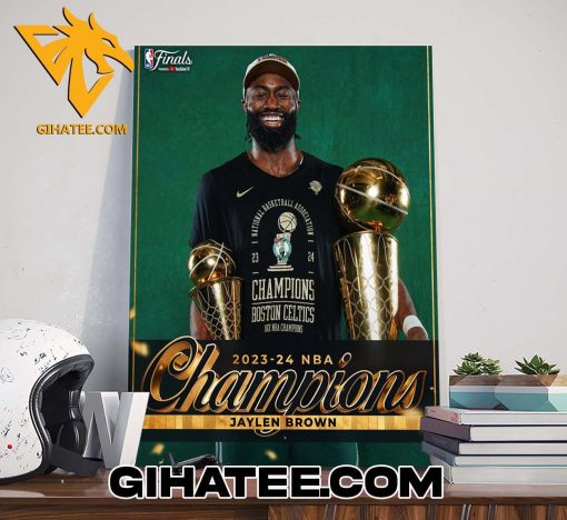 First-time NBA Finals MVP Jaylen Brown Poster Canvas