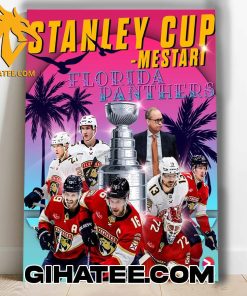 Florida Panthers On Stanley Cup Mestari Style Art Poster Canvas