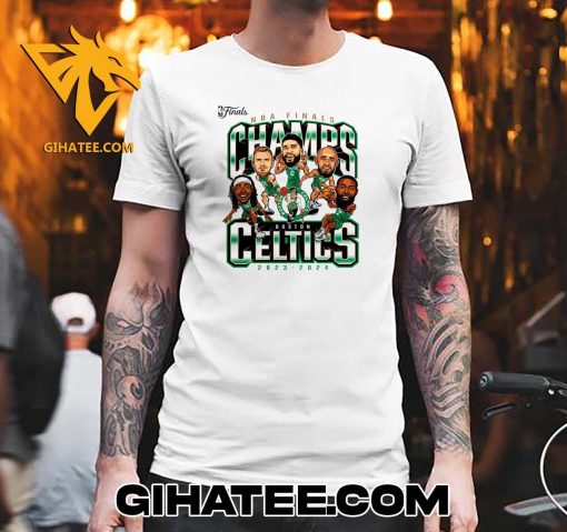 Funny Boston Celtics 2024 NBA Finals Champions Art Style T-Shirt