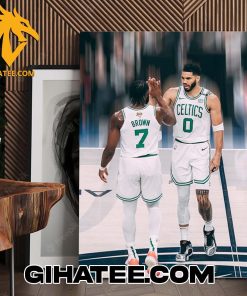 Jaylen Brown And Jayson Tatum Best Player Boston Celtics Championship 2024 Poster Canvas