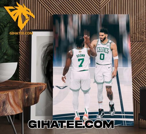 Jaylen Brown And Jayson Tatum Best Player Boston Celtics Championship 2024 Poster Canvas