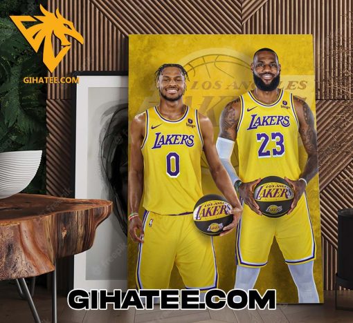 LAKERS TAKE BRONNY JAMES AT NO 55 IN THE 2024 DRAFT POSTER CANVAS