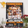 Limited Edition Tennessee Volunteers NCAA Baseball National Champions 2024 Team Poster Canvas