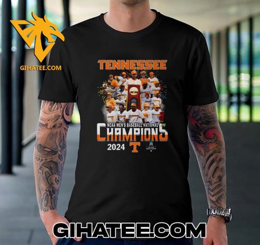 Limited Edition Tennessee Volunteers NCAA Baseball National Champions 2024 Team T-Shirt