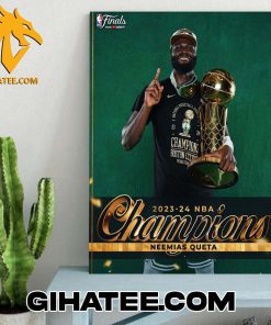 Neemias Queta Boston Celtics 2024 NBA Champions Poster Canvas