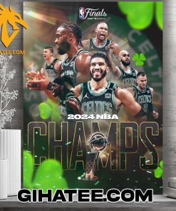 New Design Boston Celtics 2024 NBA Champions Poster Canvas