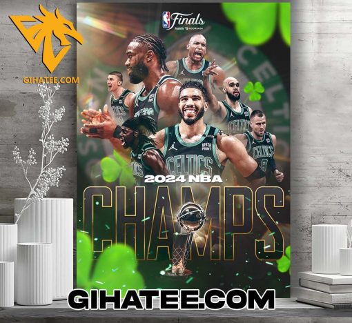 New Design Boston Celtics 2024 NBA Champions Poster Canvas