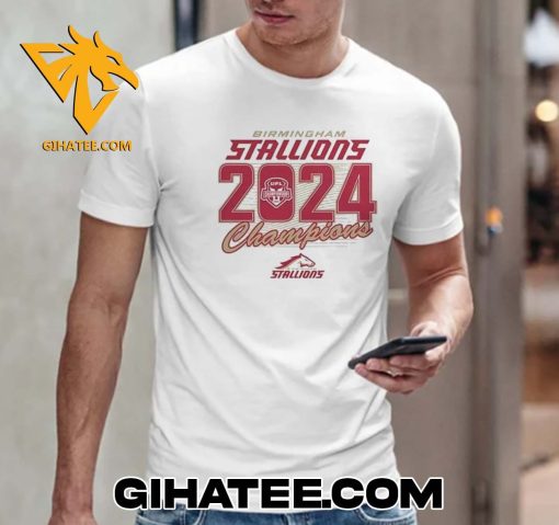 Official Birmingham Stallions 2024 UFL Champions T-Shirt Gift For True Fans