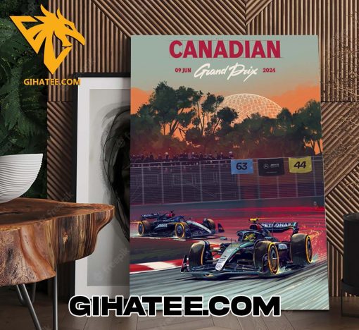 Official Mercedes-AMG PETRONAS F1 Team Canadian GP 2024 Poster Canvas