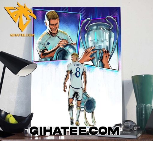 Official Toni Kroos bows out of club football with his sixth Champions League title Poster Canvas