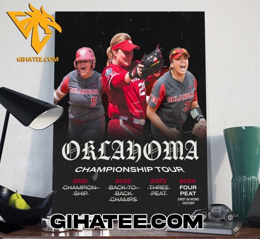 Oklahoma Sooners Softball Completes The First Four Peat In WCWS History Poster Canvas