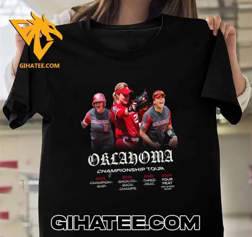 Oklahoma Sooners Softball Completes The First Four Peat In WCWS History T-Shirt