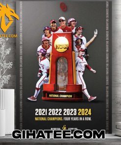 Oklahoma Sooners are the 2024 NCAA Softball National Champions Poster Canvas