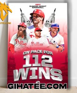 Philadelphia Phillies On Pace For 112 Wins MLB Poster Canvas