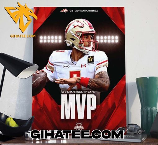 Quality Adrian Martinez Birmingham Stallions 2024 UFL Championship Game MVP Poster Canvas