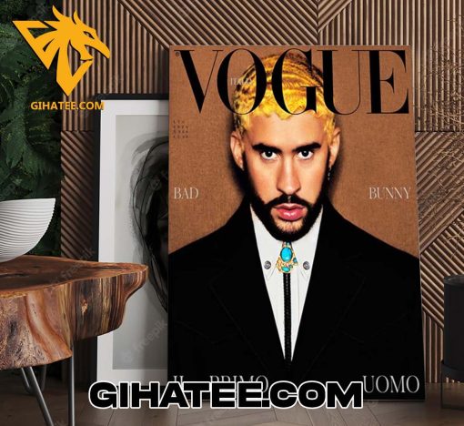 Quality Bad Bunny Graces The Cover Of Vogue Italia By Rafael Pavarotti Poster Canvas