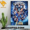 Quality Blues Team Super Rugby Pacific 2024 Champions Grand Final Poster Canvas