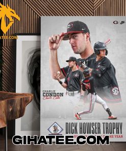 Quality Charlie Condon Georgia Baseball Dick Howser Trophy 2024 National Player Of The Year Poster Canvas