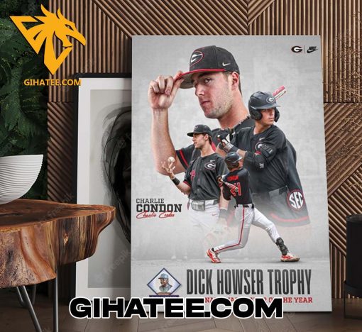 Quality Charlie Condon Georgia Baseball Dick Howser Trophy 2024 National Player Of The Year Poster Canvas