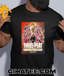 Quality Congrats Olimpia Milano Three-Peat Campioni D’Italia 2023-2024 T-Shirt