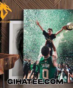 Quality Core Memory Jayson Tatum And His Son Jayson Tatum Jr Celebrate The 2024 NBA Final Champions Poster Canvas