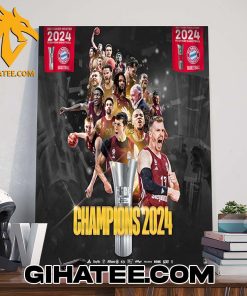 Quality Deutscher Meister 2024 FC Bayern Munich Basketball Champions 2024 Poster Canvas