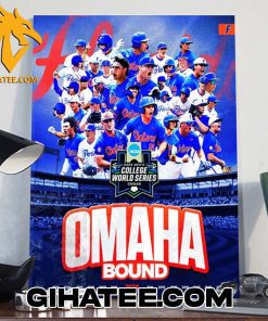 Quality Florida Gators Baseball Road To Omaha Bound 2024 NCAA Men’s Baseball College World Series Poster Canvas