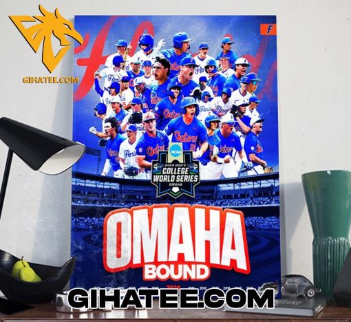 Quality Florida Gators Baseball Road To Omaha Bound 2024 NCAA Men’s Baseball College World Series Poster Canvas