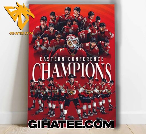 Quality Florida Panthers Are Back-To-Back Eastern Conference Champions 2024 Poster Canvas