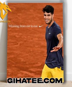 Quality Nike Tribute To Carlos Alcaraz For The Third Grand Slam Victory Winning From Ear To Ear Poster Canvas