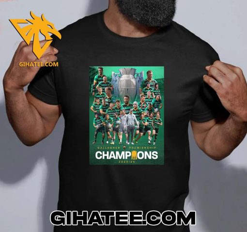 Quality Northampton Saints 2023-24 Gallagher Premiership Champions T-Shirt