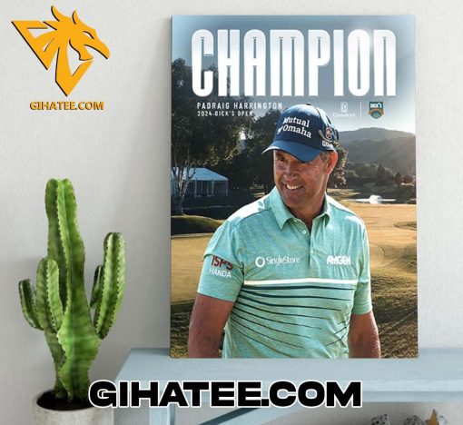 Quality Padraig Harrington Claims His Third Win In A Row At En-Joie GC 2024 Dicks Open Golf Poster Canvas