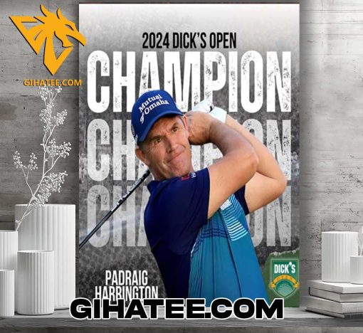 Quality Padraig Harrington Rewriting History With A Record Breaking 3-Peat At The Dick’s Open 2024 Poster Canvas