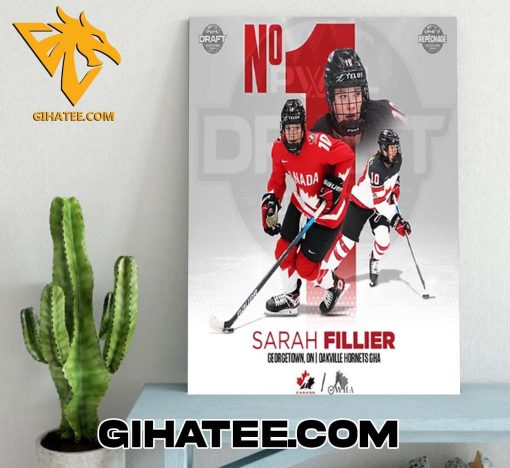 Quality Sarah Fillier Goes To PWHL New York With The 1st Overall Selection In The 2024 PWHL Draft Poster Canvas