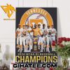 Quality Tennessee Volunteers 2024 NCAA Baseball Champions Signature Poster Canvas